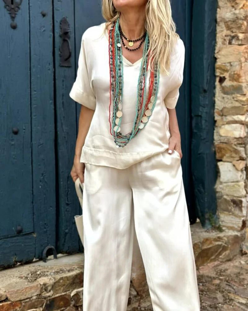 Adriana® | Elegance blouse & pants set
