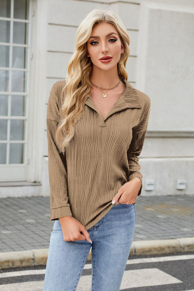 Ana® | Structured, long-sleeved blouse with a collar