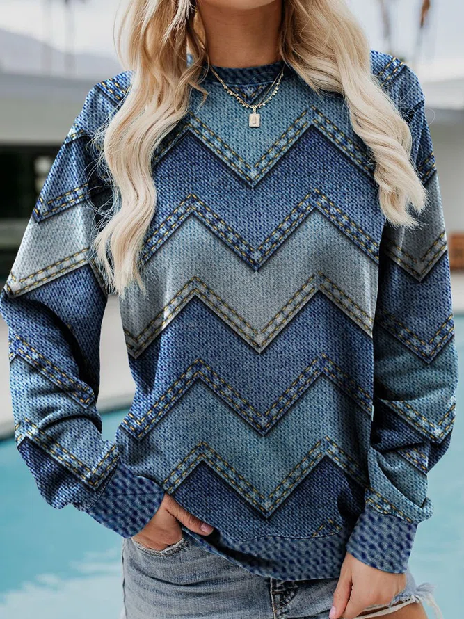 Katia® | Geometric casual sweatshirt