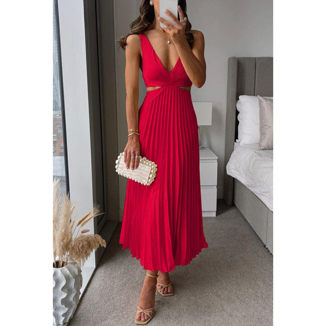 Madison® | Catarina L pleated dress with neckline