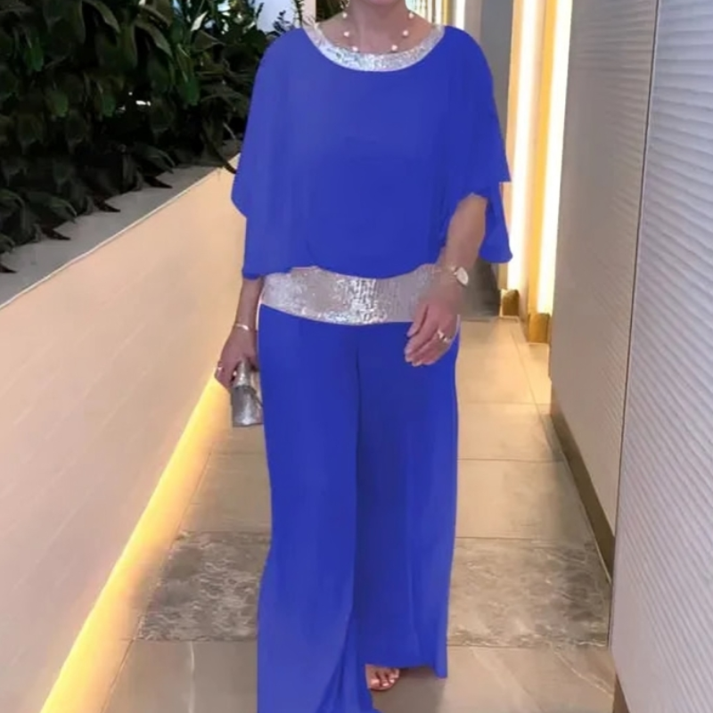 Kali® | Glitter Blouse And Wide Trousers For Women