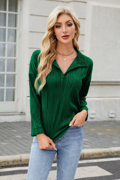 Ana® | Structured, long-sleeved blouse with a collar