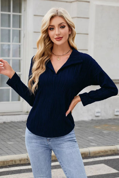 Ana® | Structured, long-sleeved blouse with a collar