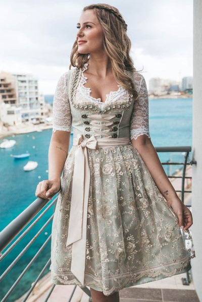 Alba® | Unique traditional costume for women with apron and blouse