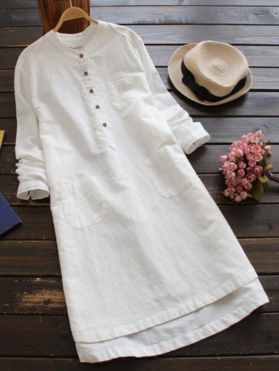 Dominga® | Long Sleeve Button Mini Dresses