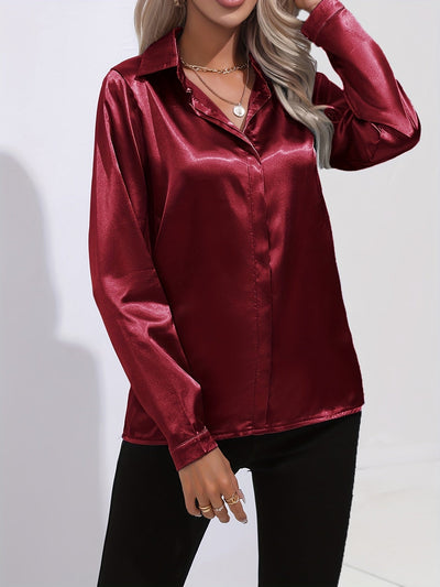 Luz® | Elegant satin blouse