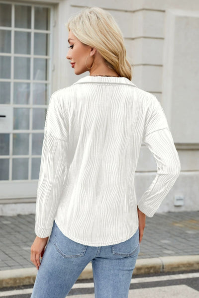 Ana® | Structured, long-sleeved blouse with a collar