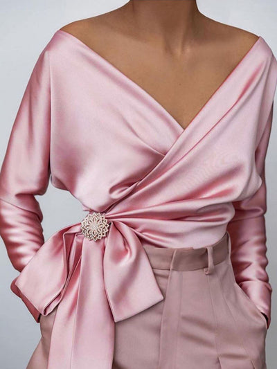 Victoria® | Long sleeve blouse in a surplice