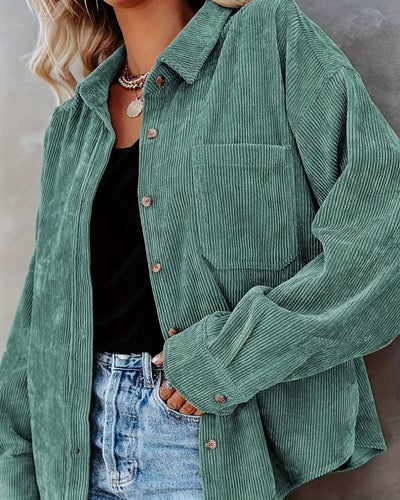 Zahira® | Stylish Oversize Blouse With Button Placket