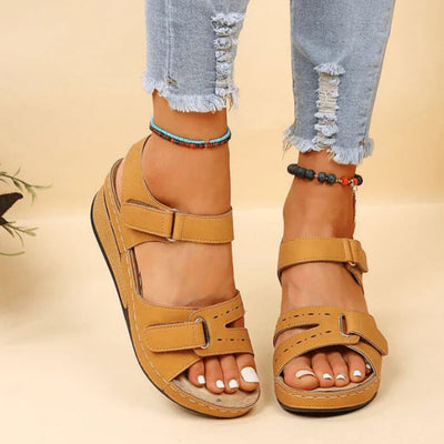 Liliana® | Women's wedge sandals with adjustable buckle closure