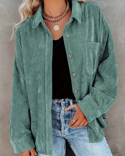 Zahira® | Stylish Oversize Blouse With Button Placket