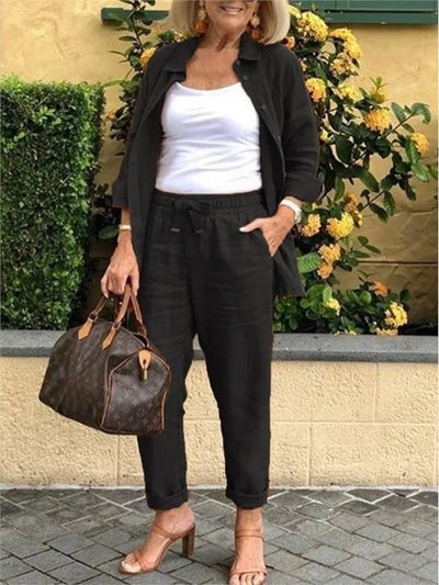 Aranza® | Set of trousers and long-sleeved shirt