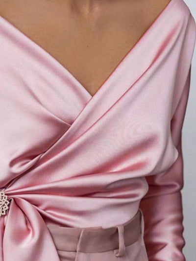 Victoria® | Long sleeve blouse in a surplice