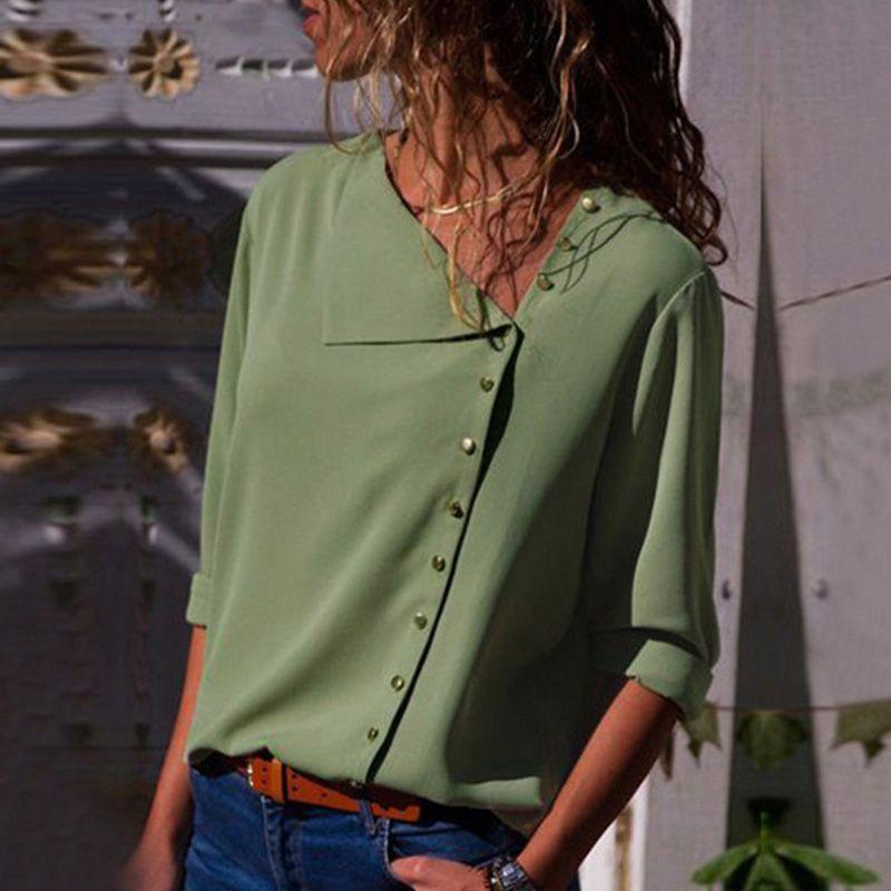 Alina® | Long-Sleeved Shirt With A Slanted Collar