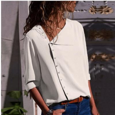 Alina® | Long-Sleeved Shirt With A Slanted Collar