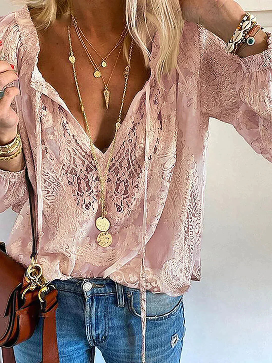 Trinidad® | Long Sleeve Blouse With Lace Details