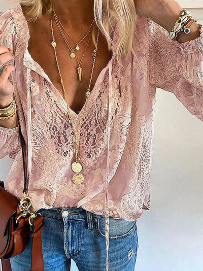 Flavia® | Unique Blouse With Lace Details