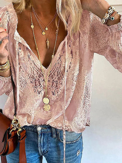 Trinidad® | Long Sleeve Blouse With Lace Details