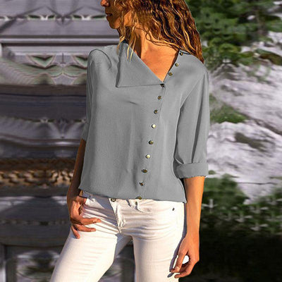 Alina® | Long-Sleeved Shirt With A Slanted Collar