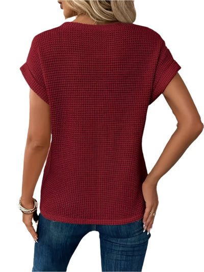 Amadita® | Women'S Knitted Wrap Blouse In Plain Colors