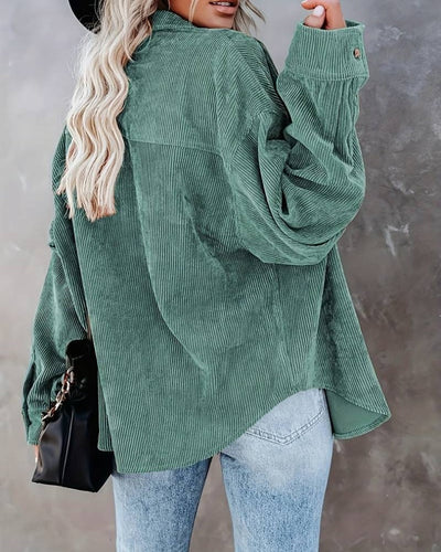 Zahira® | Stylish Oversize Blouse With Button Placket