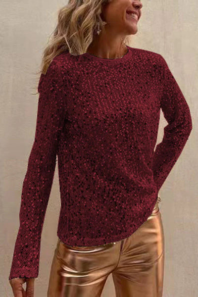 Dafne® | Long sleeve shift blouse with sequins from Keep It Shine