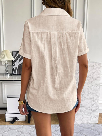 Ailani® | Women'S V-Neck Envelope Short Sleeve Summer Blouse