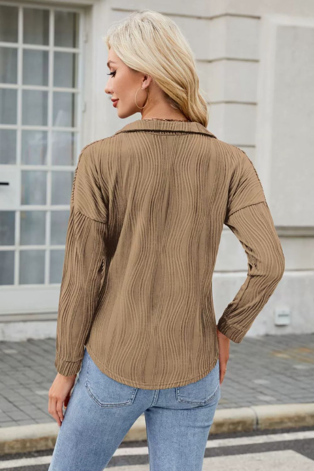 Ana® | Structured, long-sleeved blouse with a collar