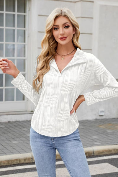 Ana® | Structured, long-sleeved blouse with a collar