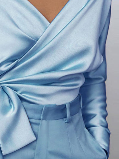 Victoria® | Long sleeve blouse in a surplice