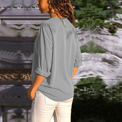 Alina® | Long-Sleeved Shirt With A Slanted Collar