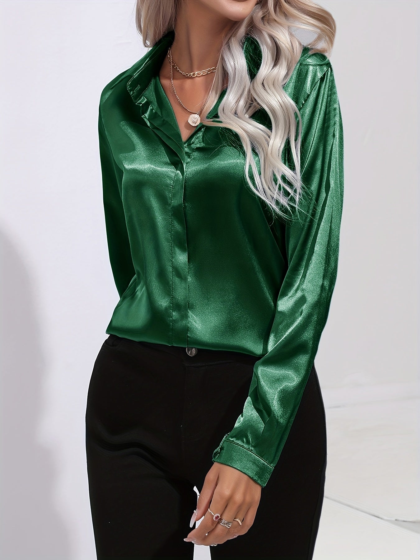 Luz® | Elegant satin blouse