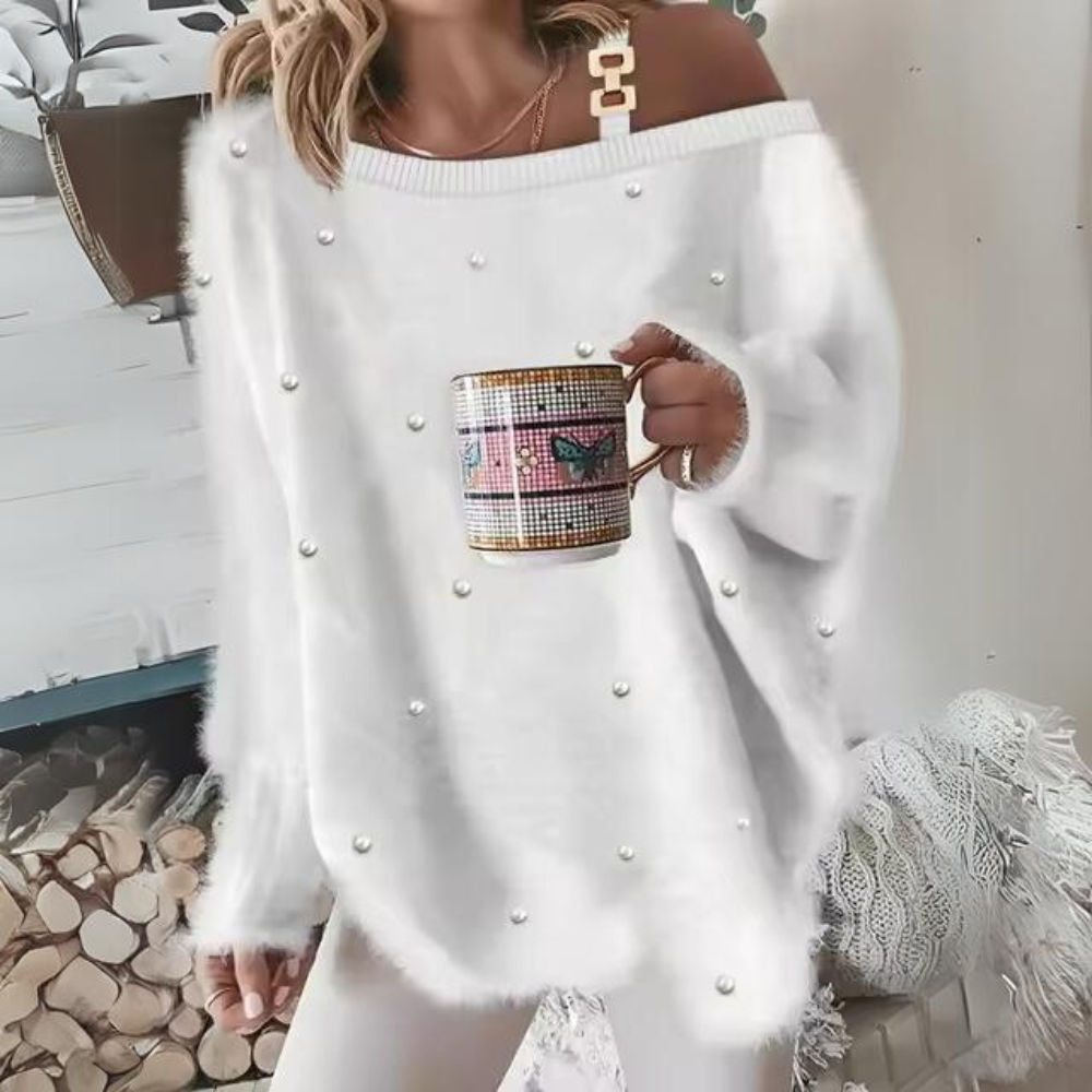 Madelief® | Casual sweater with chain beads