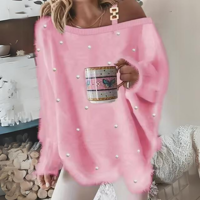 Madelief® | Casual sweater with chain beads