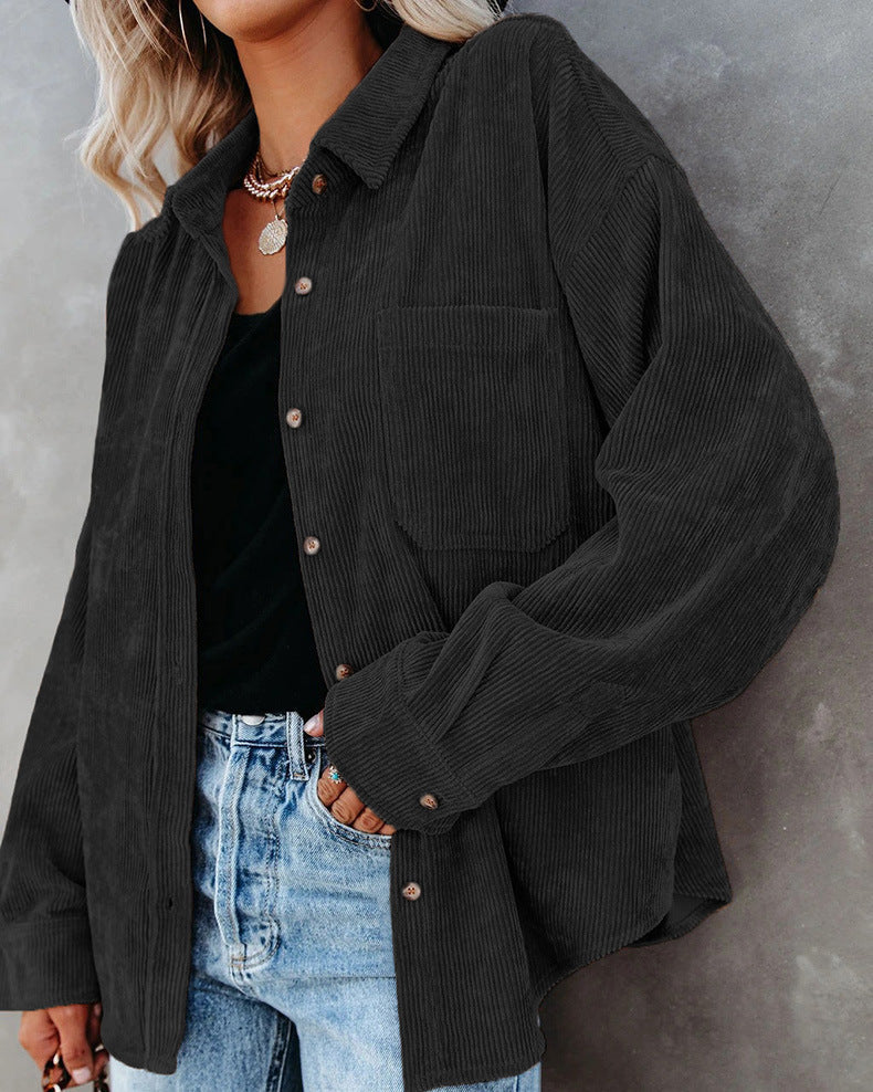 Zahira® | Stylish Oversize Blouse With Button Placket
