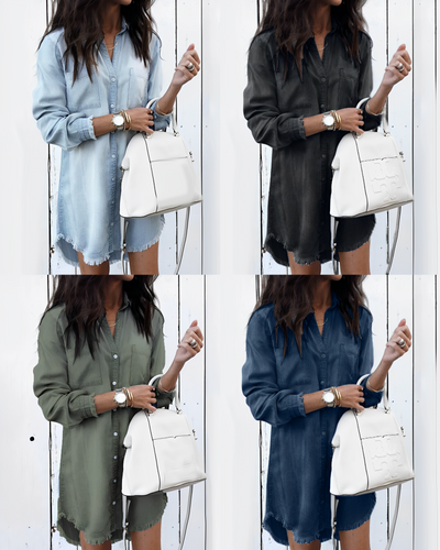 Yasmina® | Button-Down Denim Shirt