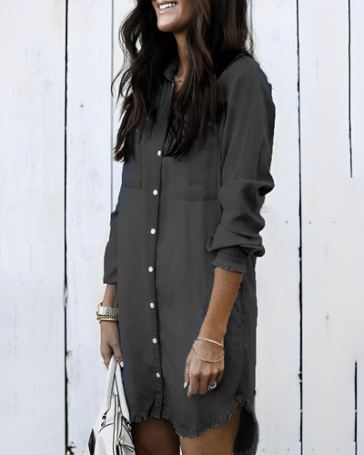 Yasmina® | Button-Down Denim Shirt