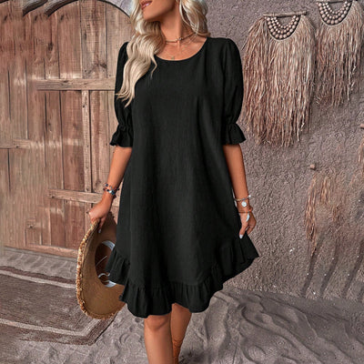 Ositha® | Casual Evening Dresses With Puff Sleeves