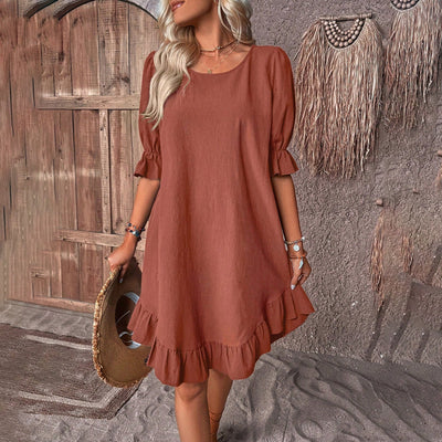 Ositha® | Casual Evening Dresses With Puff Sleeves