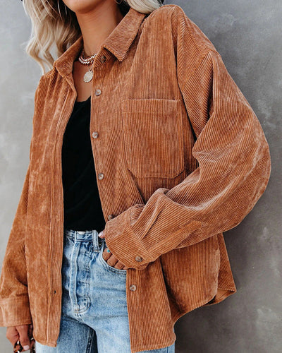 Zahira® | Stylish Oversize Blouse With Button Placket