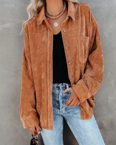 Zahira® | Stylish Oversize Blouse With Button Placket