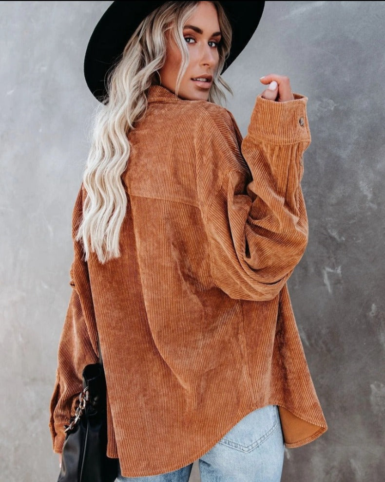 Zahira® | Stylish Oversize Blouse With Button Placket
