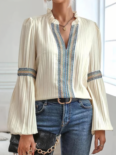 Alphonsine® | Stunning V-Neck Blouse