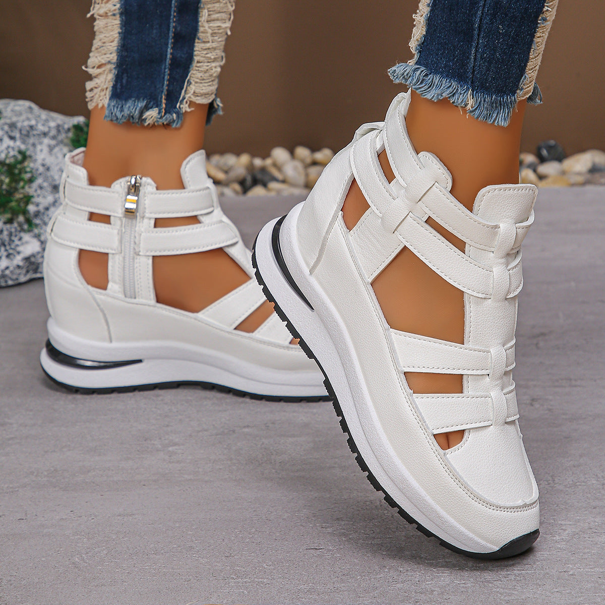 Juana® | Comfortable lightweight women's wedge sandals with zipper