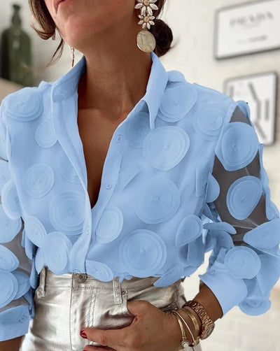 Angélica® | Long-Sleeved Floral Blouse For Women