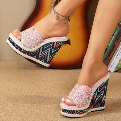 Julia® | Braided women's sandals with heel