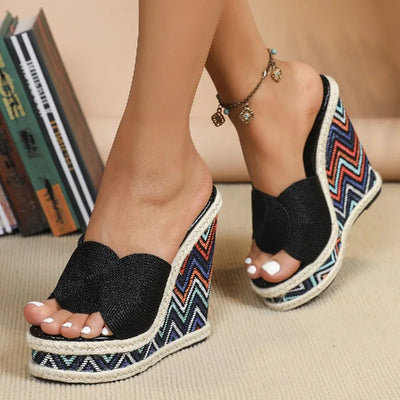 Julia® | Braided women's sandals with heel