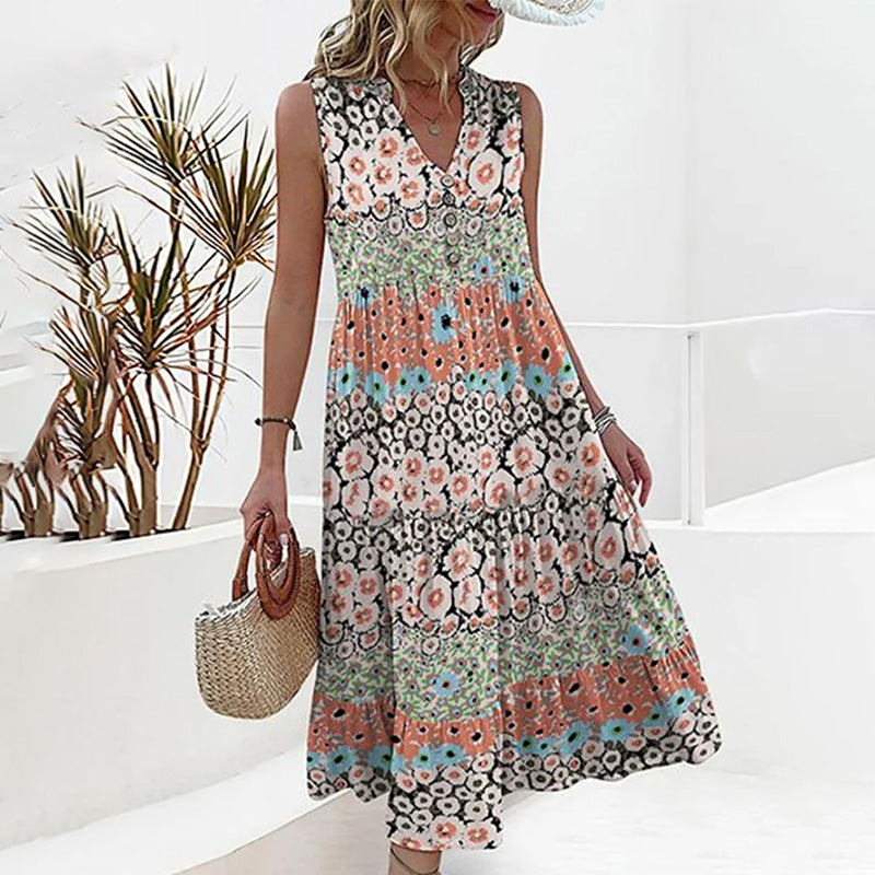 Natalia® | V-Neck Floral Dresses
