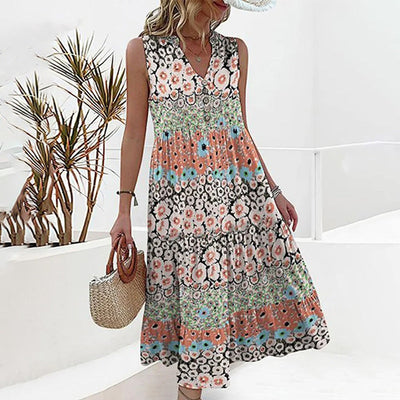 Natalia® | V-Neck Floral Dresses