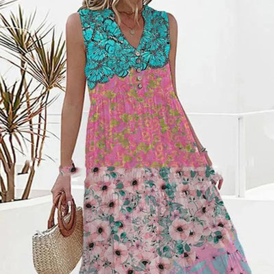 Natalia® | V-Neck Floral Dresses